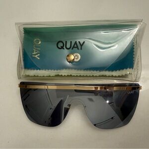 Quay Australia Black and Gold Men's Sunglasses